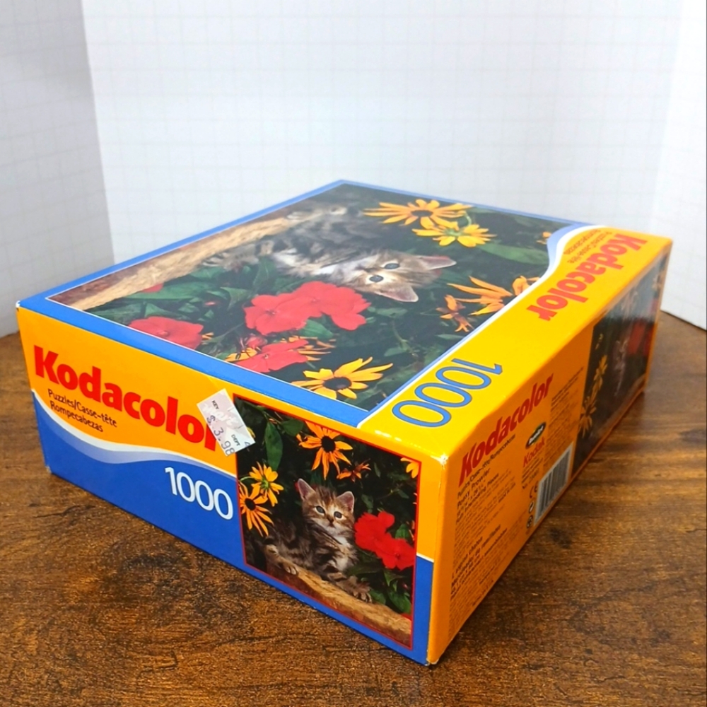 Kodacolor 1000 Piece Puzzle Kitten "Poesy Prowler" Sealed , NOS - Picture 2 of 4
